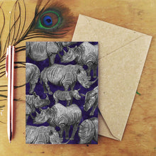Load image into Gallery viewer, Crash of Rhinos Greetings Card