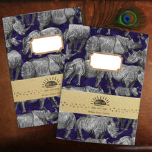 Load image into Gallery viewer, Crash of Rhinos Print Notebook