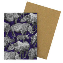 Load image into Gallery viewer, Crash of Rhinos Greetings Card