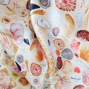 Conchae Sea Shell Print Silk Scarf