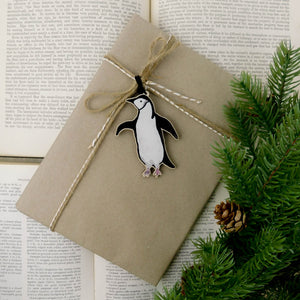 Waddle Chinstrap Penguin Wooden Hanging Decoration
