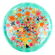 Load image into Gallery viewer, Asterozoa Starfish Print Round Tray