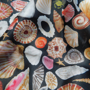 Mollusca Sea Shell Print Silk Scarf