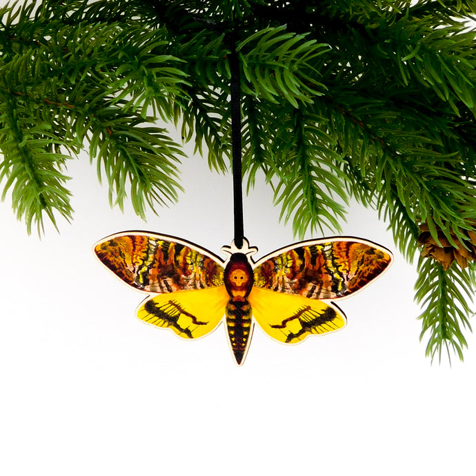 Lepidoptera Death's Head Hawkmoth Wooden Hanging Decoration