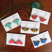 Load image into Gallery viewer, Lepidoptera Morpho Butterfly Earrings