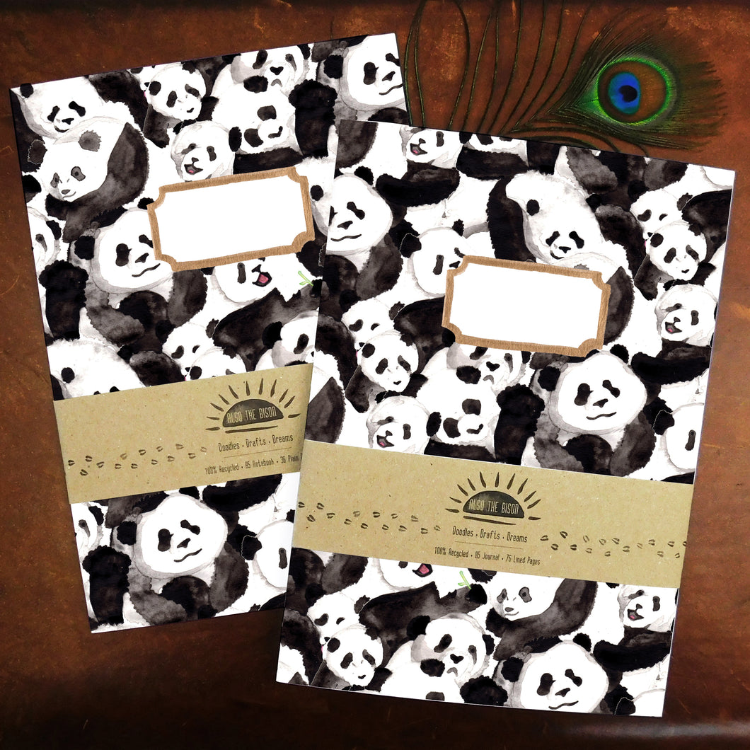 Embarrassment of Pandas Print Journal and Notebook Set