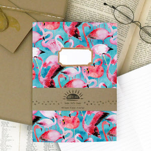 Flamboyance of Flamingos Print Lined Journal