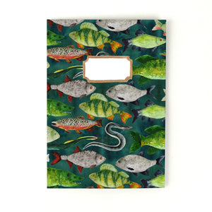 Flumens Freshwater Fish Print Lined Journal