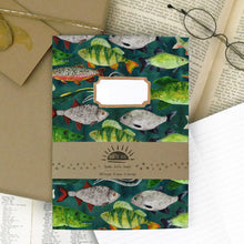 Load image into Gallery viewer, Flumens Freshwater Fish Print Journal and Notebook Set