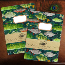 Load image into Gallery viewer, Flumens Freshwater Fish Print Journal and Notebook Set