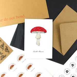 Fungi Fly Agaric Mushroom Greetings Card