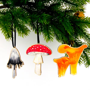 Fungi Fly Agaric Wooden Hanging Decoration