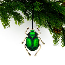 Load image into Gallery viewer, Coleoptera Green Sorrel Beetle Wooden Hanging Decoration