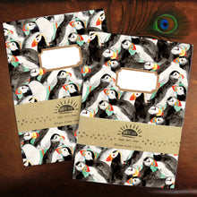 Load image into Gallery viewer, Improbability of Puffins Print Journal and Notebook Set