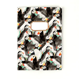 Improbability of Puffins Print Lined Journal