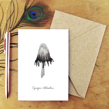 Load image into Gallery viewer, Fungi Ink Cap Mushroom Greetings Card