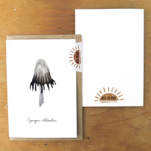 Load image into Gallery viewer, Fungi Ink Cap Mushroom Greetings Card
