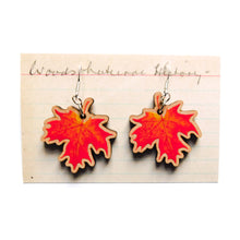 Load image into Gallery viewer, Autumna Fallen Leaf Earrings