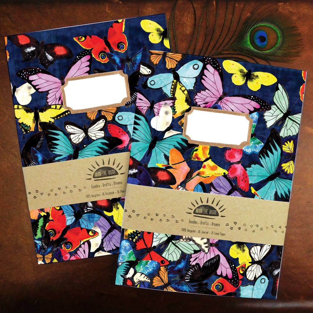 Lepidoptera Butterfly Print Journal and Notebook Set