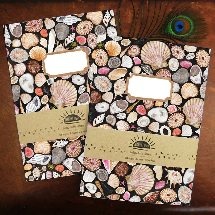 Mollusca Sea Shell Print Journal and Notebook Set