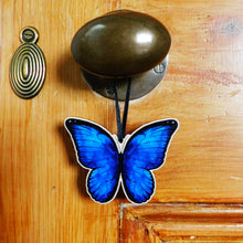 Load image into Gallery viewer, Lepidoptera Morpho Butterfly Wooden Hanging Decoration