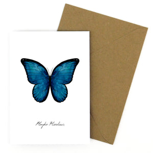Lepidoptera Morpho Butterfly Greetings Card