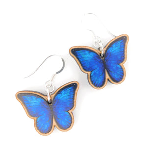 Lepidoptera Morpho Butterfly Earrings