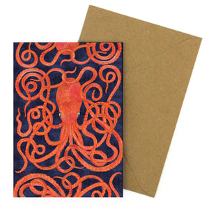 Octopoda Octopus Greetings Card