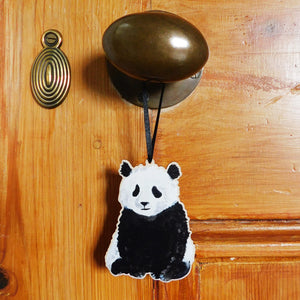 Embarrassment of Pandas Giant Panda Wooden Hanging Decoration