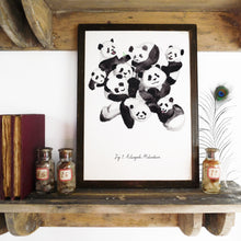 Load image into Gallery viewer, Embarrassment of Pandas Art Print