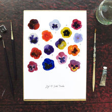 Load image into Gallery viewer, Viola Pansy Art Print