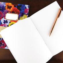 Load image into Gallery viewer, Viola Pansy Print Journal and Notebook Set