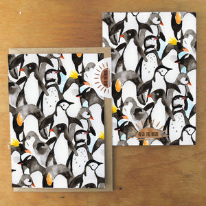 Waddle of Penguins Greetings Card
