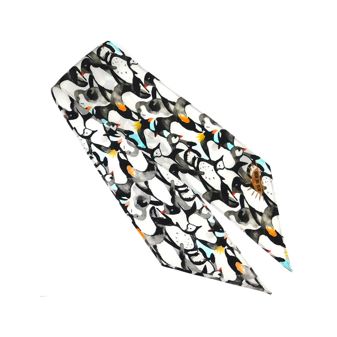 Waddle of Penguins Print Silk Skinny Minnie