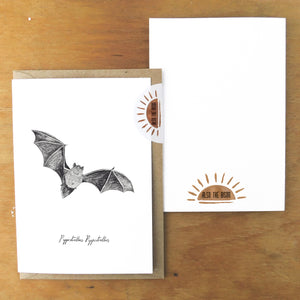 Chiroptera Pipistrelle Greetings Card