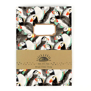 Improbability of Puffins Print Notebook