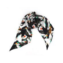 Load image into Gallery viewer, Improbability of Puffins Print Silk Skinny Minnie