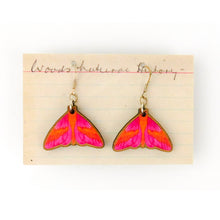 Load image into Gallery viewer, Lepidoptera Rosy Maple Moth Earrings