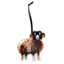 Load image into Gallery viewer, Flock Swaledale Sheep Wooden Hanging Decoration