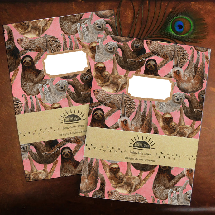 Sleuth of Sloths Print Journal and Notebook Set