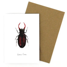 Load image into Gallery viewer, Coleoptera Stag Beetle Greetings Card