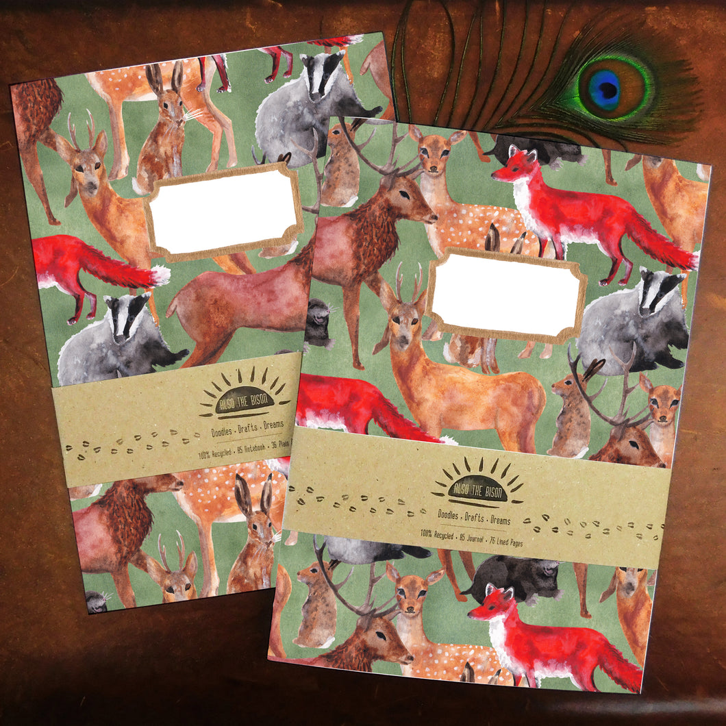 Sylvan Forest Print Journal and Notebook Set