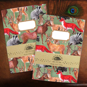 Sylvan Forest Animals Print Lined Journal