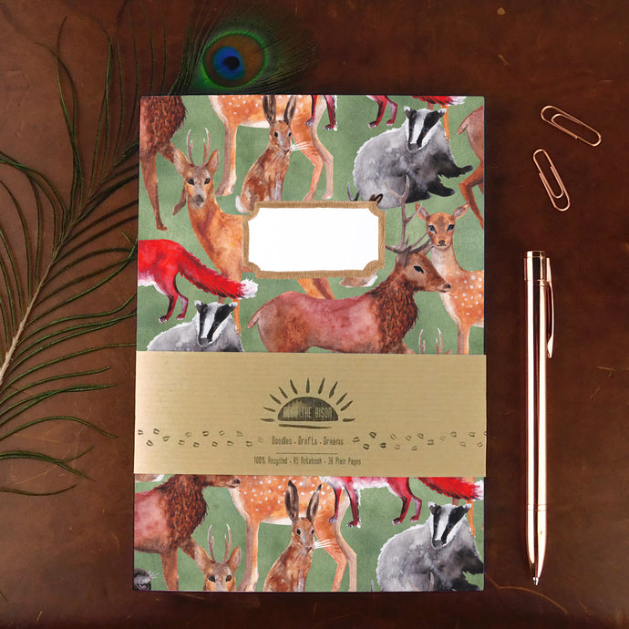 Sylvan Forest Animals Print Notebook