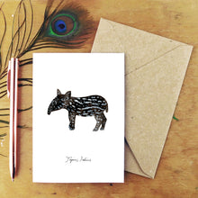 Load image into Gallery viewer, Candle Tapir Calf Greetings Card