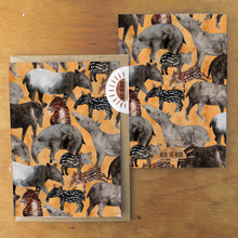 Load image into Gallery viewer, Candle of Tapirs Greetings Card
