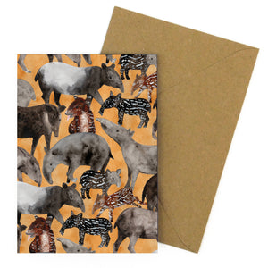 Candle of Tapirs Greetings Card