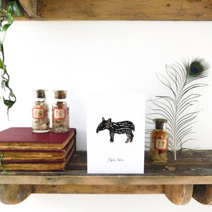 Candle Tapir Calf Greetings Card