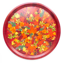 Load image into Gallery viewer, Autumna Fallen Leaf Print Round Tray