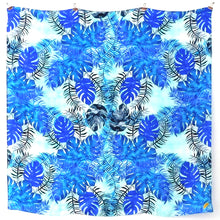 Load image into Gallery viewer, Twilight Arecaceae Print Silk Satin Busy Lizzie Scarf